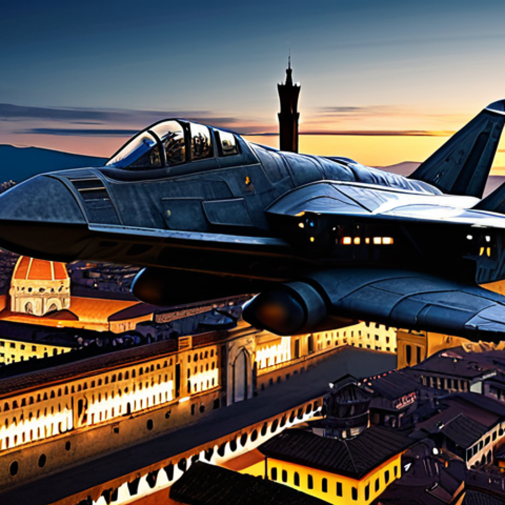 Battlecruiser Over Florence**

"A massive Terran Battlecruiser, fully armored and detailed, flying over the Duomo of Florence at sunset. The city is rendered with realistic Italian architecture. Emphasize the scale of the Battlecruiser against the cityscape. Safe for work, appropriate content, professional, perfect anatomy, correct proportions, dramatic lighting."

**