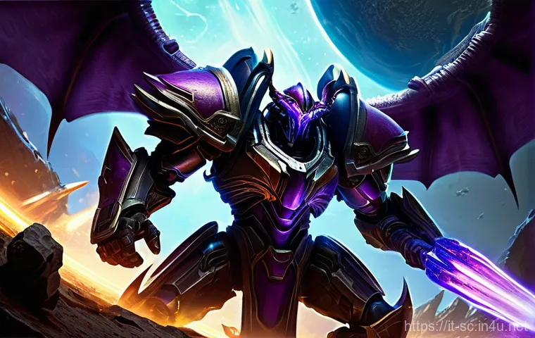 저그 울트라리스크 활용법 - **Ultralisk Annihilating Light Infantry with Support:**
    A dynamic and intense battle scene featu...