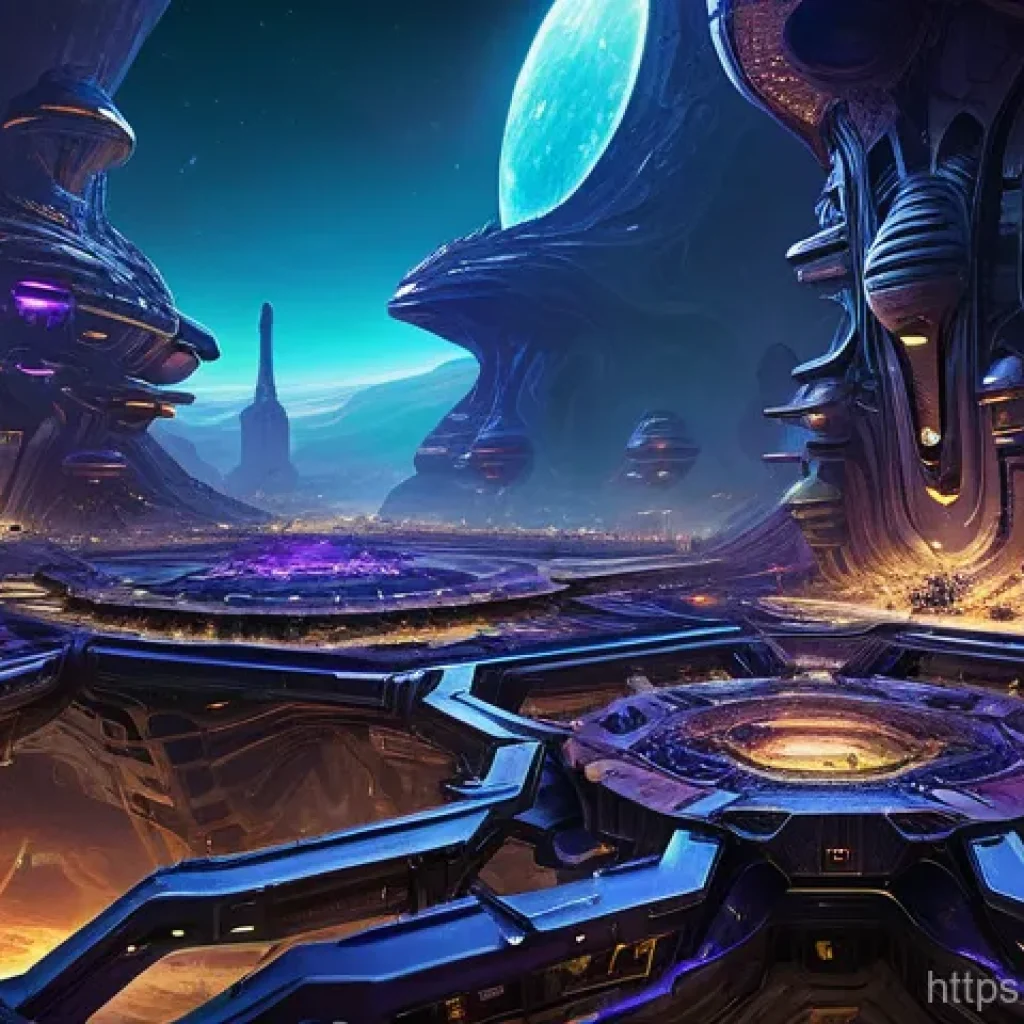 저그 에코 확장 팁 - **Prompt:** A vibrant and bustling Zerg natural expansion base, seen from a slightly elevated perspe...
