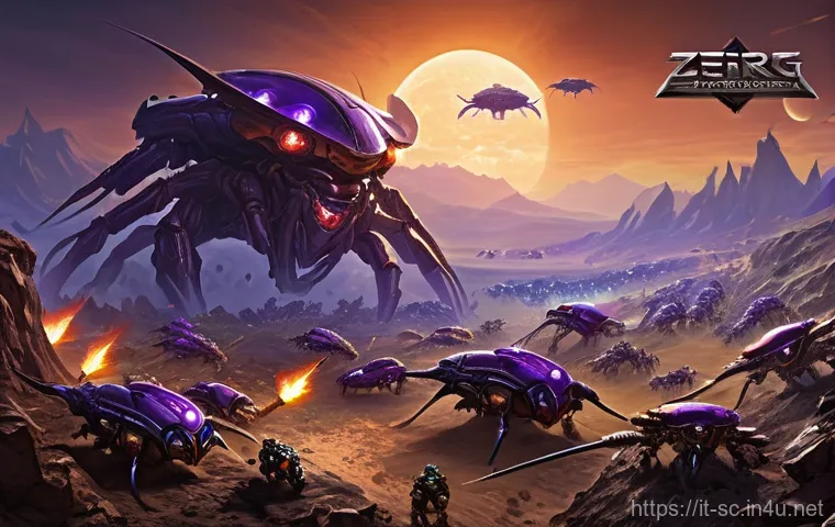 저그 에코 확장 팁 - **Prompt:** A newly established Zerg third base, under watchful protection, in a sci-fi environment....