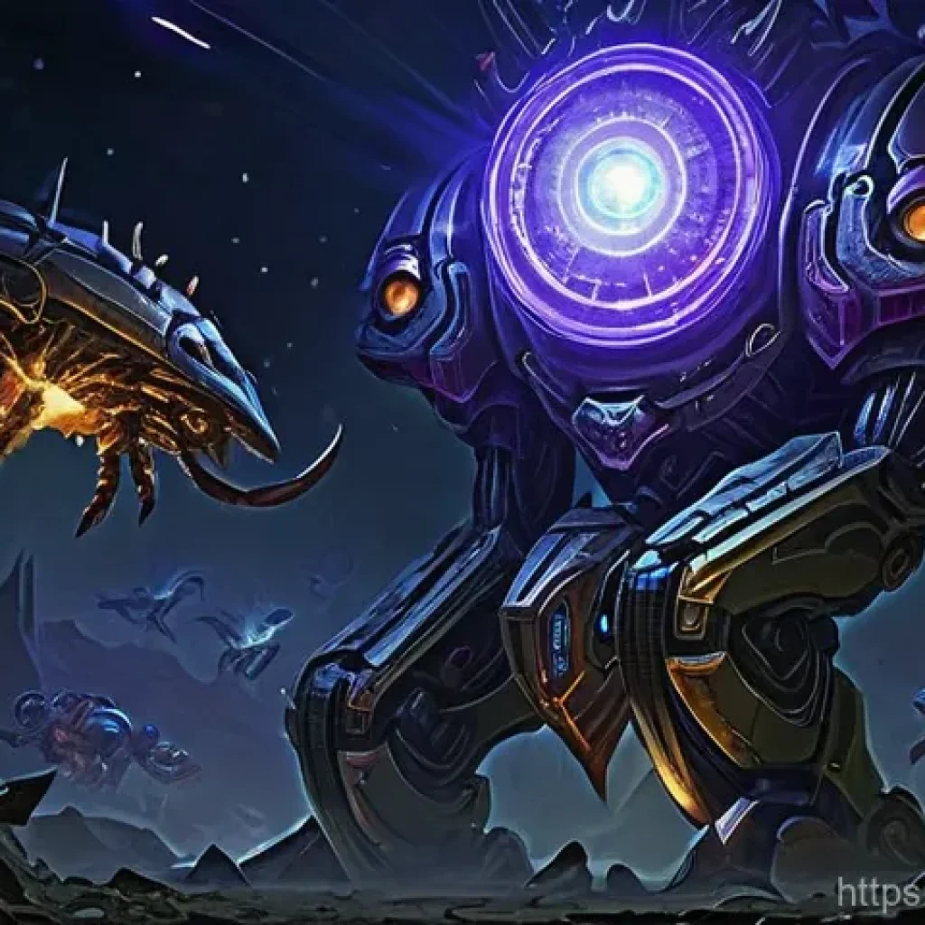 저그 초반 방어 전략 - Early Zerg Base Under Siege: The Swarm's Resilience**

"A wide, dynamic shot of a Zerg Hatchery and ...