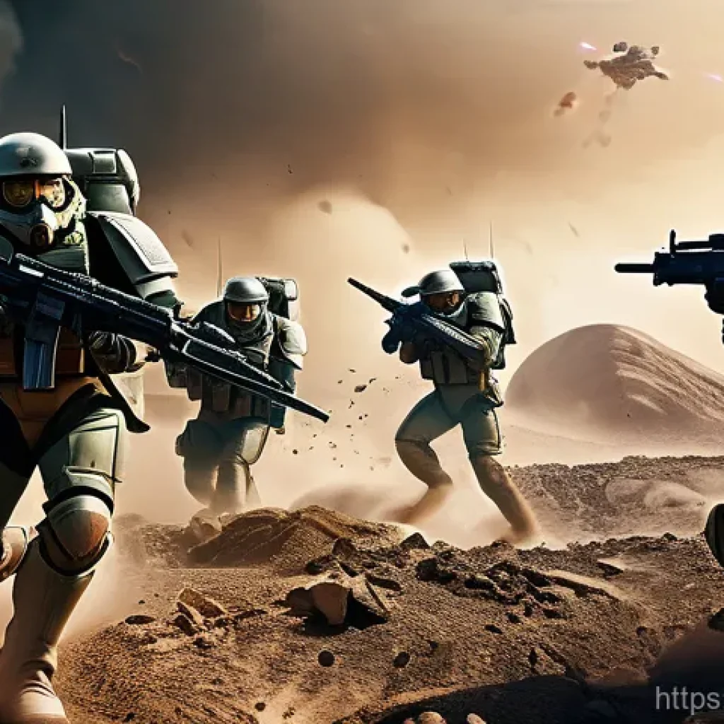 테란 마린 마이크로 컨트롤 - A squad of heavily armored Terran Marines, equipped with C-14 Impaler Gauss Rifles, is expertly perf...