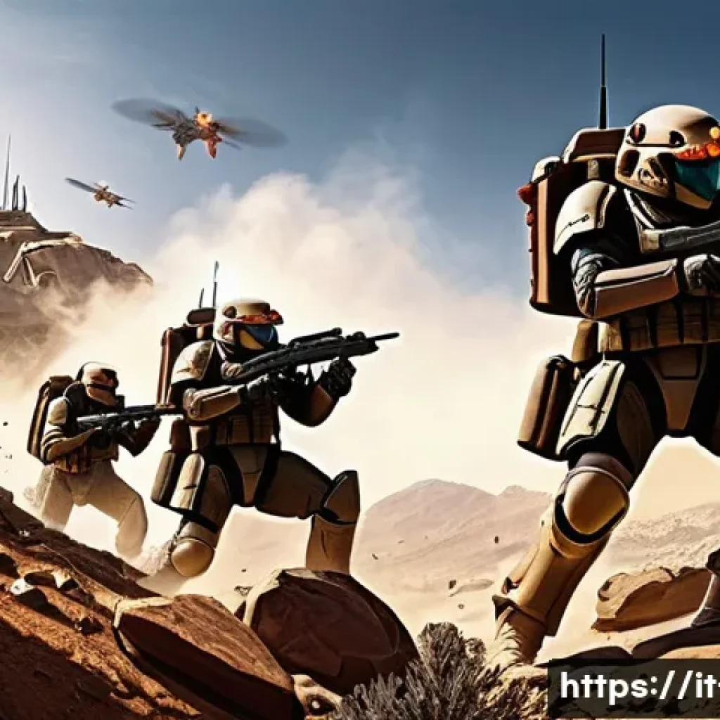 테란 바이오닉 부대 활용법 - **Prompt:** "Action shot of a squad of Terran Marines and Marauders engaged in combat against a Zerg...