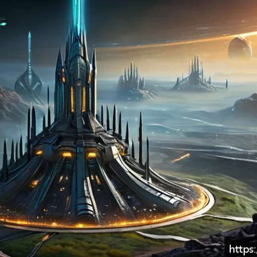 저그 스파이어 관리법 - A highly detailed digital illustration of a futuristic Zerg Spire structure from StarCraft II during...