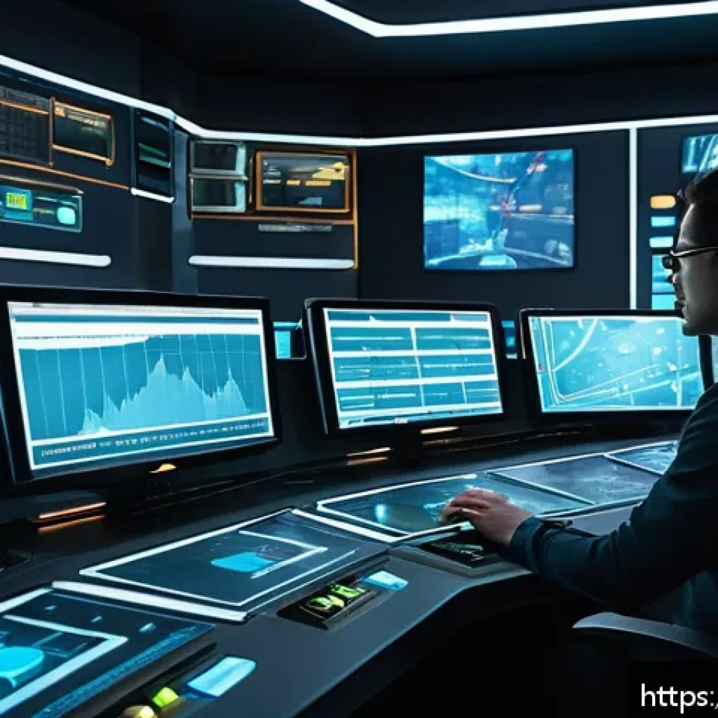 저그 라바 효율 관리 - A highly detailed futuristic strategy game control room scene, showcasing multiple holographic scree...