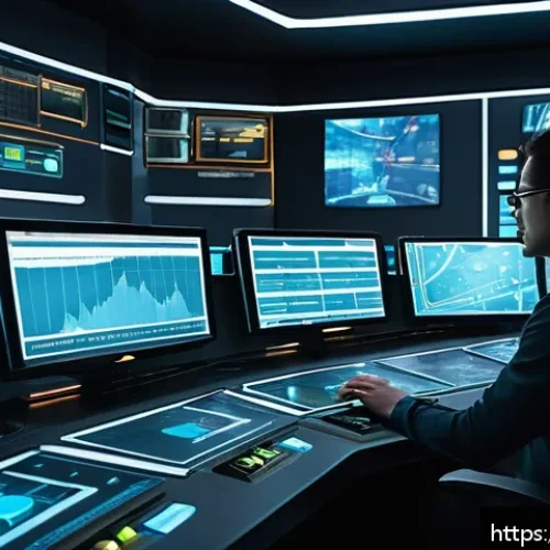 저그 라바 효율 관리 - A highly detailed futuristic strategy game control room scene, showcasing multiple holographic scree...